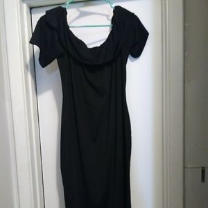 Black off shoulder dress